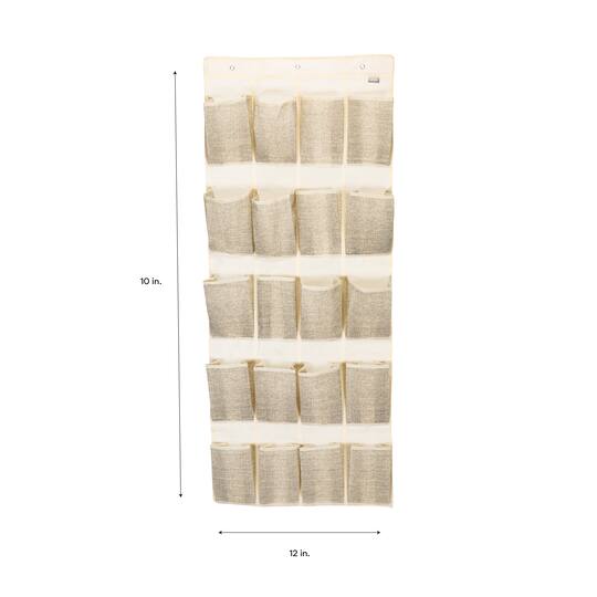 Simplify Faux Jute 20-Pocket Shoe Organizer